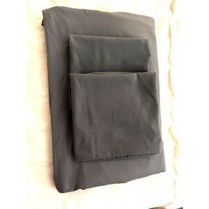 PeachSkinSheets Queen Set – Gray – Flat Sheet + 2 Pillowcases – Gently Used